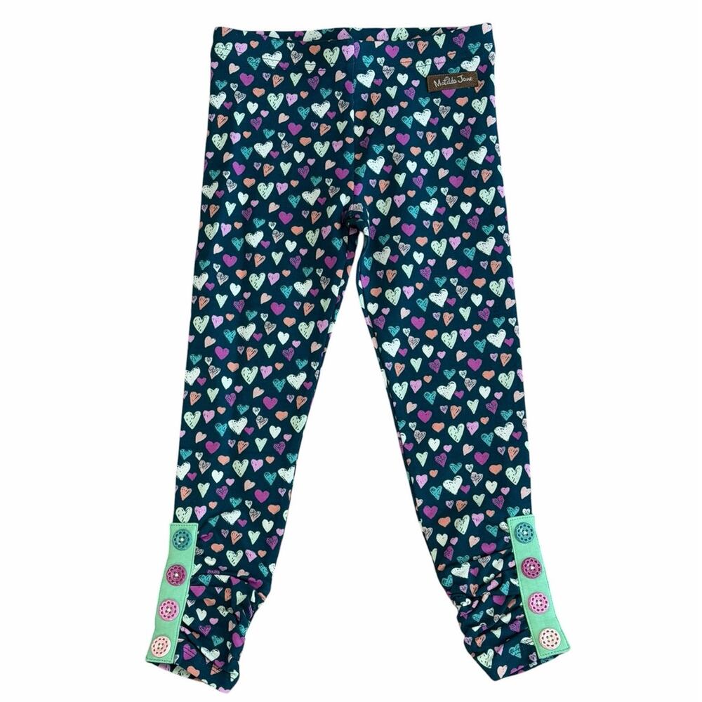 MATILDA JANE Hearts Leggings Size 4 NWOT